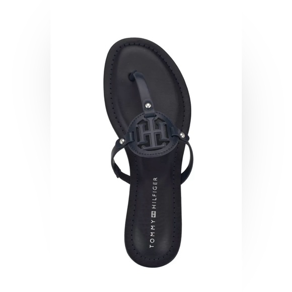 Tommy Hilfiger Shoes - NWT Tommy Hilfiger Litzy Logo Flat T Strap Sandals